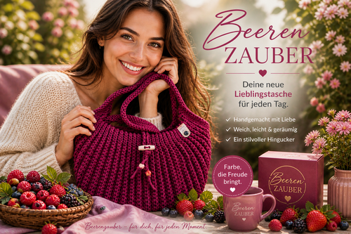 Berry Magic – Hand-knitted Statement Bag
