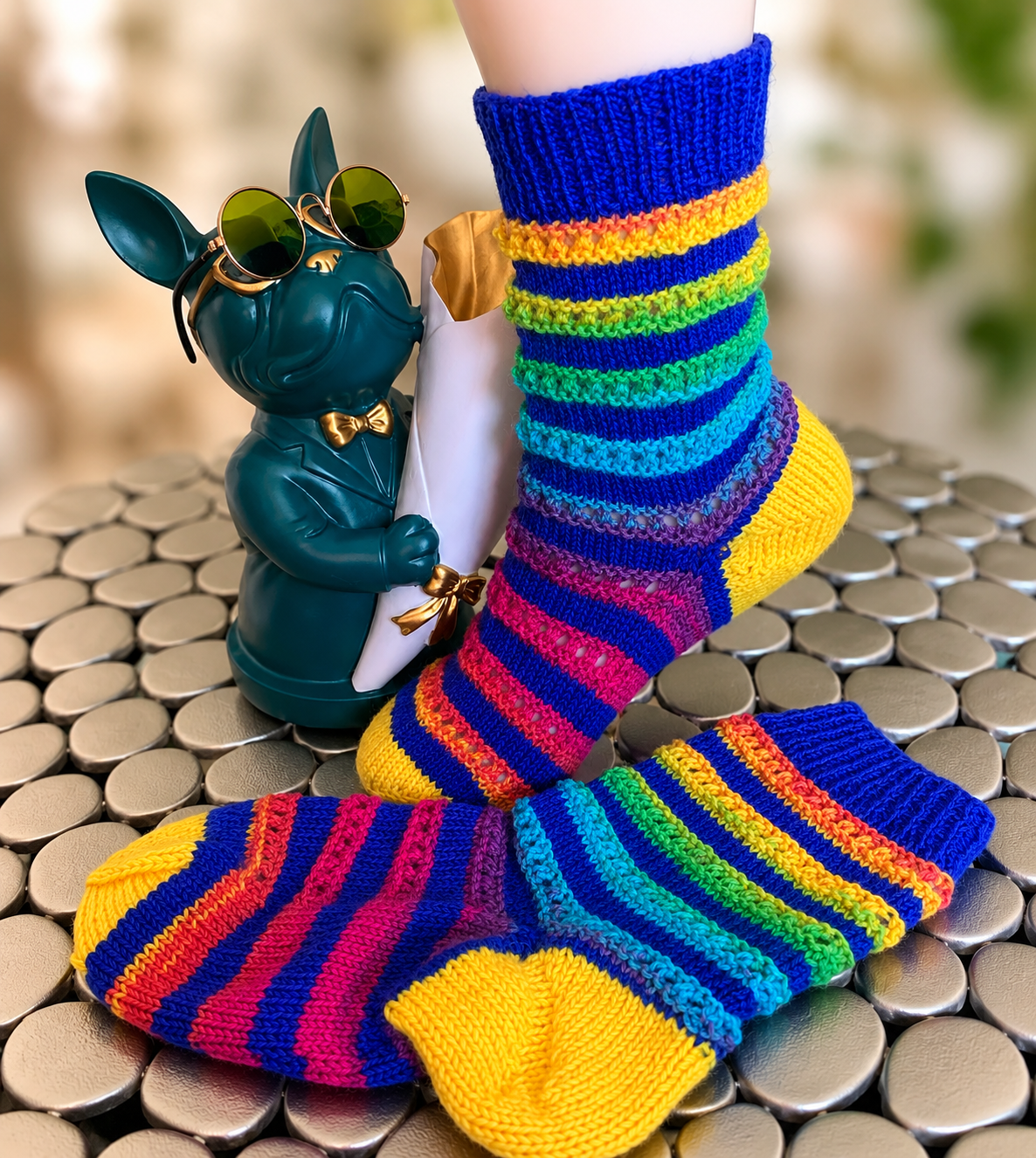 Kuschelsocke bunt Gr. 37-38