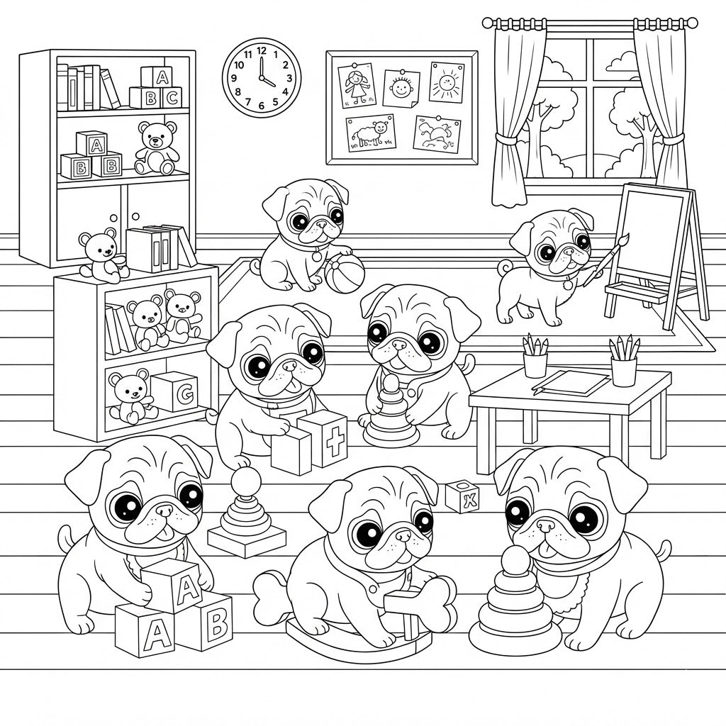 Ausmalbuch für Kinder - Kicher-Pfötchen & Kuschel-Öhrchen