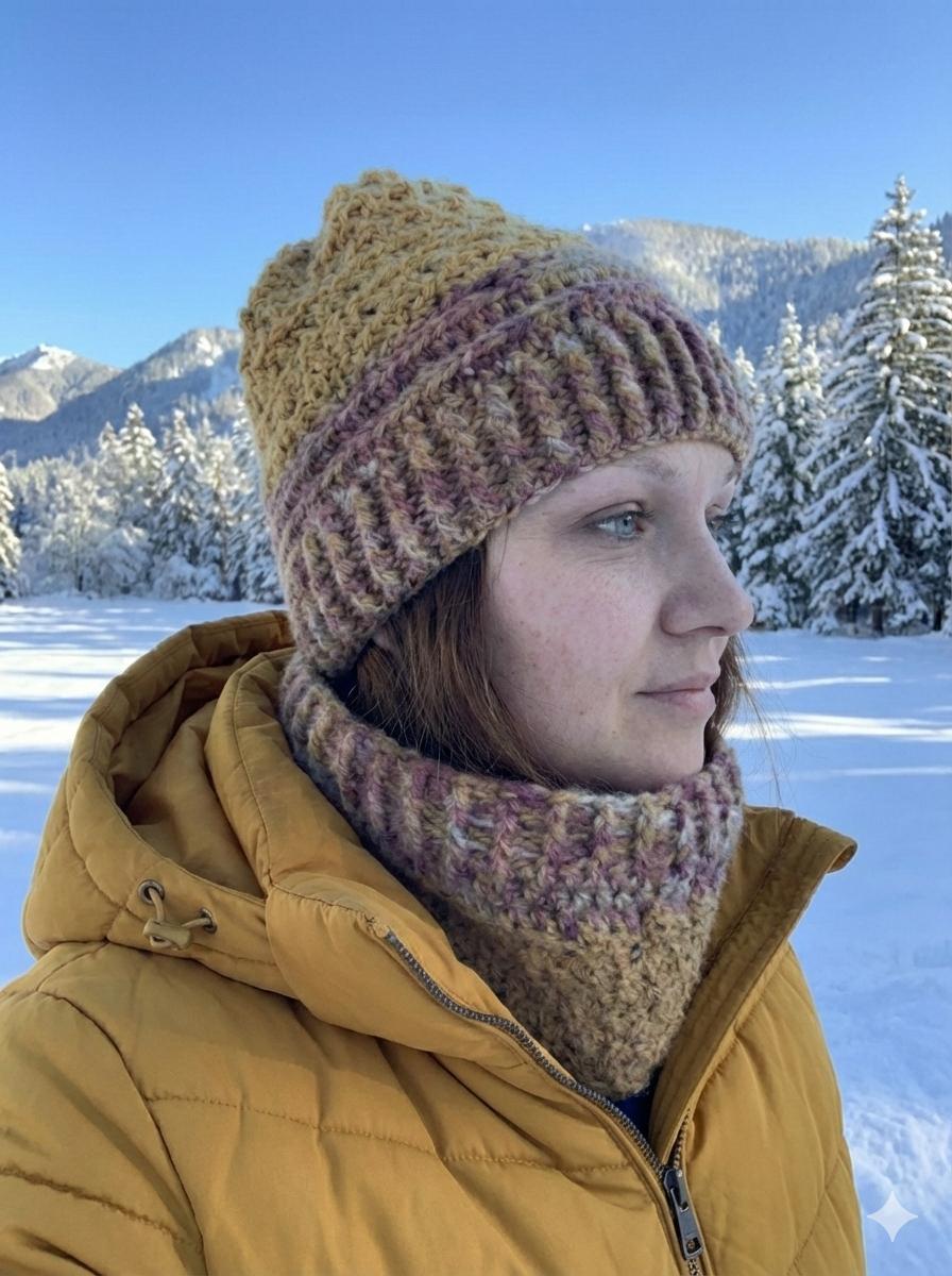 Winter hat and loop, soft and warm