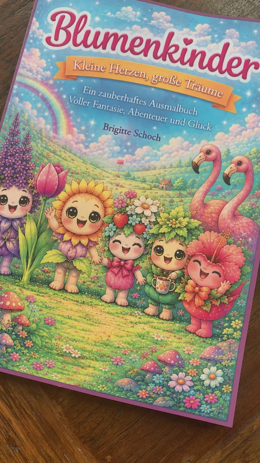 Ausmalbuch für Kinder - Blumenkinder